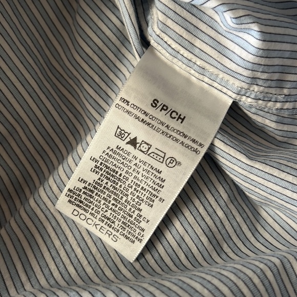 Mens Dockers Modern Classic Fit Long Sleeve 100% Cotton Shirt NWOT, size S - Picture 6 of 6